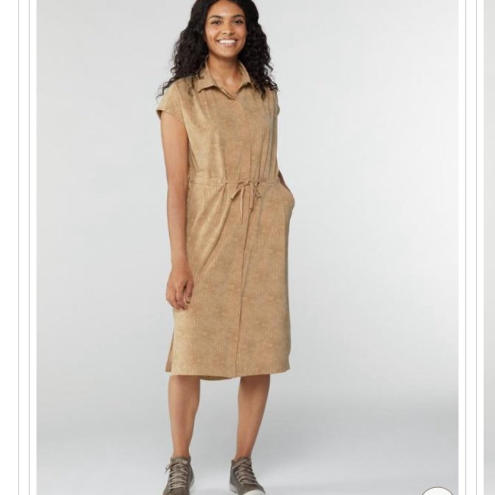 REI Cooperative NWOT Sun Up Button-Down Shirt Dress XL UPF 50 Sun Protection